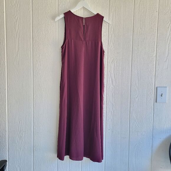 Aritzia Wilfred Maroon Sleeveless Maxi Dress - Picture 2 of 8